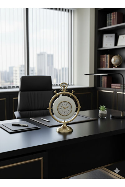 sfs elektrik masa saati 1 adet beyaz vintage retro şık hediyelik işyeri masa ...