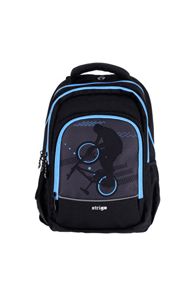 Strigo Ghiozdan Misty+ Black Bicycle PL009, 24L, 39X27X18cm