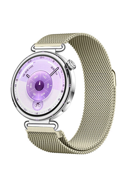 Sneezy Huawei Watch GT6 41mm Uyumlu Manyetik Milanese Loop Metal Kordon