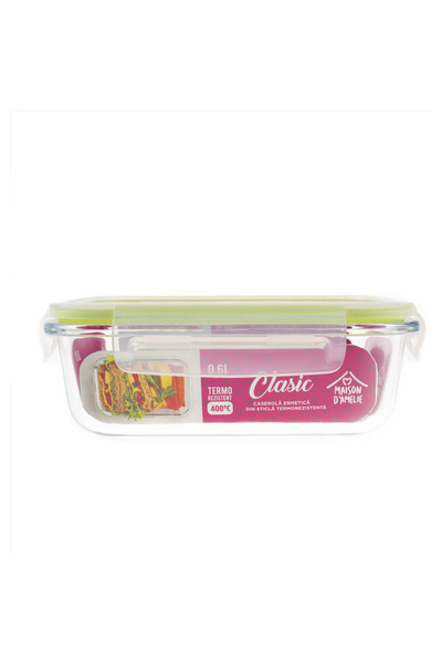 Maison D'Amelie Cutie de sticla cu capac "clic clac" ermetic 630 ML,