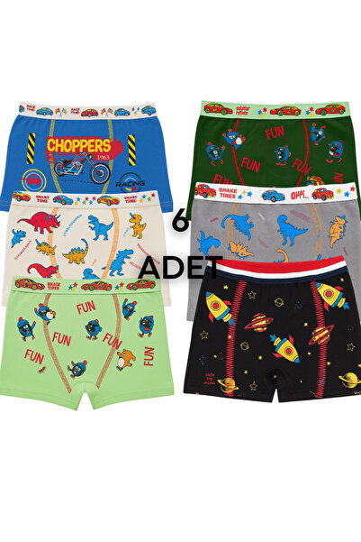 Saraç Yıldız 6'Lı Pamuklu Çocuk Boxer
