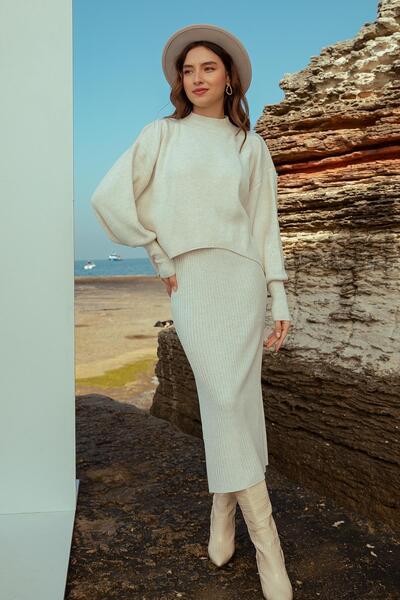 Fashion Friends Dress Knitwear Set Stone