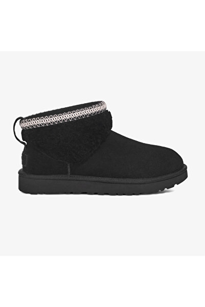 UGG Kadın Bileği Kürk Şık Detaylı Yüksek Taban Siyah Bot & Bootie 1158263-BLACK