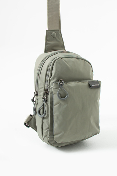 Sanmorris Унісекс парашутна тканина, водостійка, з 3 відділеннями, з перехресними ременями та ременями для спини, сумка-боді