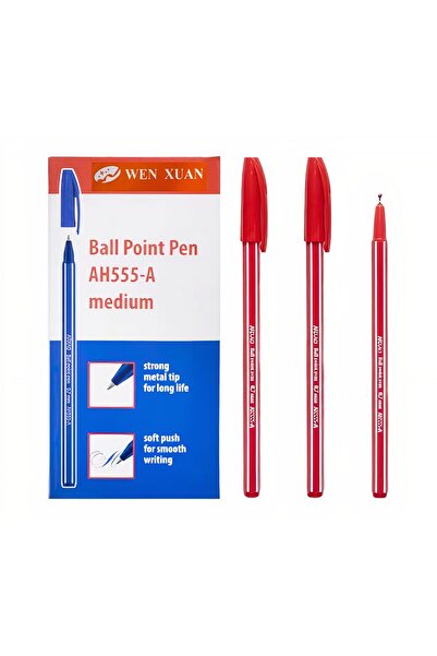 JML Red Ink Ballpoint Pen, 50/set 14cm