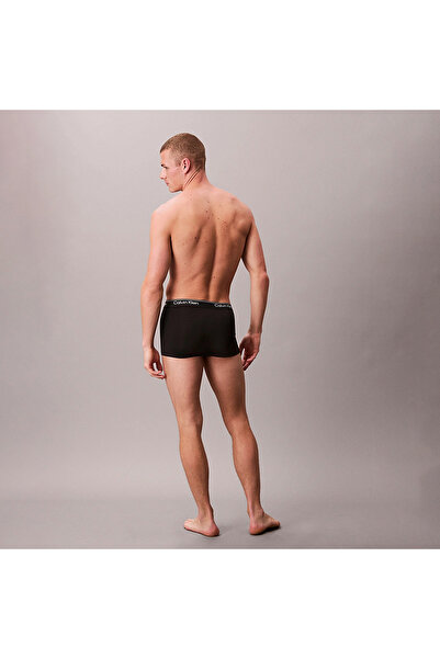Calvin Klein Erkek Logolu Elastik Bel Bantlı 3'lü Siyah Boxer LV00NB4409-UB1