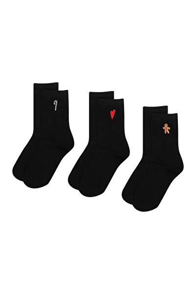 Bloovii Șosete medii pentru femei, până la jumătatea gambei, cu broderie fest...