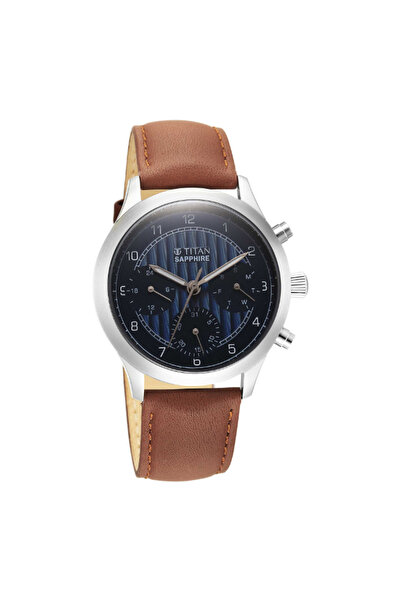 Titan Men's Multifunction Blue Dial Watch - 1874SL06