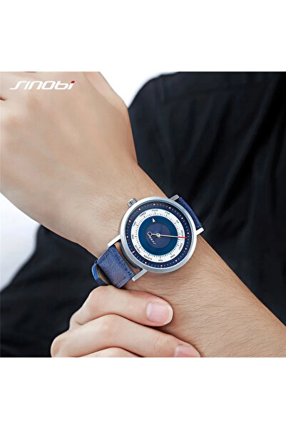 Sinobi Ceas de mână bărbătesc, mecanism cu cuarț creativ, japonez, sport, elegant, din piele