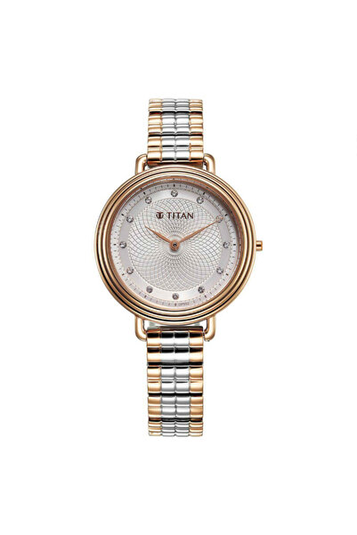 Titan Women's Analog Silver Dial Watch - 95244KM01