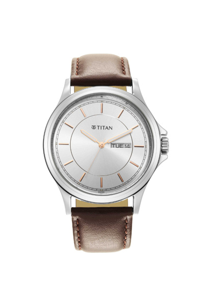 Titan ساعة رجالية تناظرية بمينا أزرق - 1870SL03