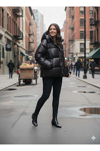 Ceylen Palton gonflabil din piele artificială mărime Battal