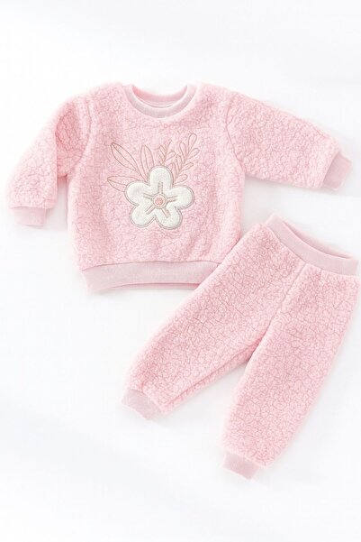 mini mia Baby Girl Floral Embroidered Welsoflu 2-Piece Set