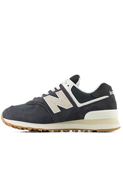 New Balance 574 Unisex Δερμάτινα Αθλητικά Παπούτσια Casual Γνήσιο Δερμάτινο Αθλητικά Παπούτσια Ανθρακί