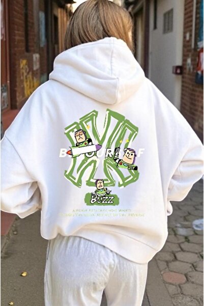 ArtYus Unisex Buzz NY Colorful Special cu imprimeu Cotton supradimensionat cu...