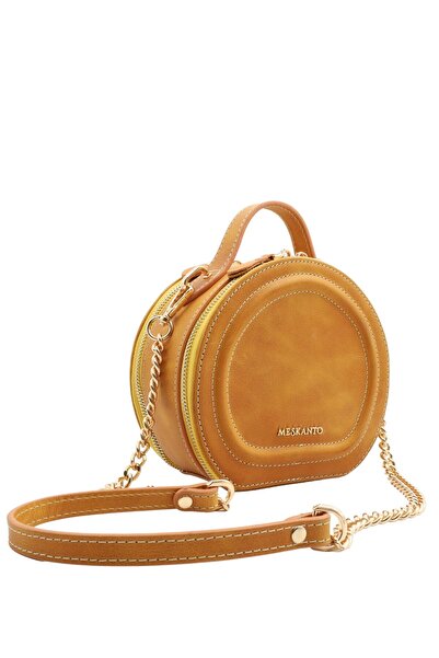 Meskanto Mira Genuine Leather Chain Round Bag