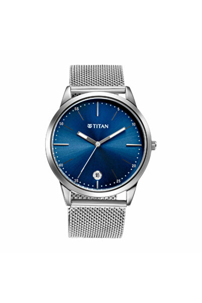 Titan Men's Analog Blue Dial Watch - 1806SM04