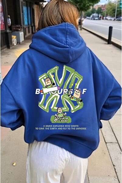 ArtYus Unisex Buzz NY Colorful Special cu imprimeu Cotton supradimensionat cu...