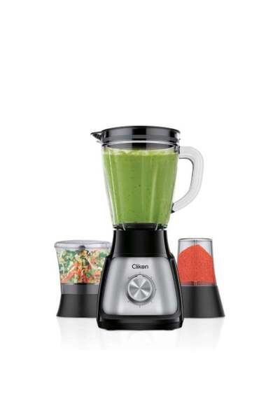 CLIKON ClickOn Blender 3 in 1 with Stainless Steel Blades 1.5L 500W CK2647 Silver/Black