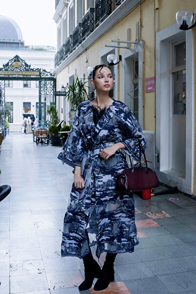 Mita Concept Brocade Fabric Cape