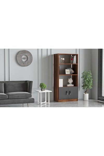 L'occi Concept Diego D Ofis Kitaplık Barok-Antrasit