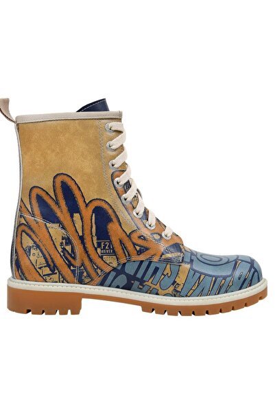 Dogo Kadın Vegan Deri Sarı Uzun Bot - Robo Shibuya Tasarım