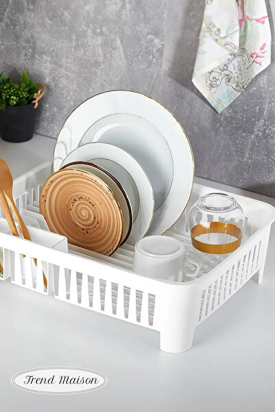 Trend Maison Çok Amaçlı Plastik Bulaşıklık Tabaklık, Kaşıklık, Bardaklık Tezg...