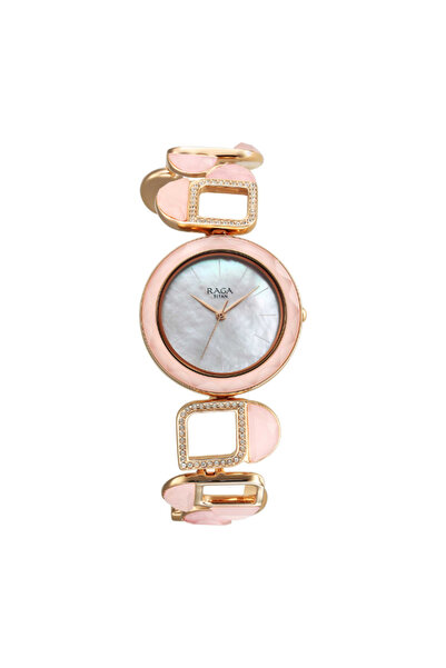 Titan Women's Analog Mother of Pearl Dial Watch - 95196WM01