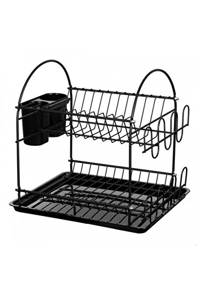 Other TWO-TIER MINI DISH DRYER WITH DRAINER BLACK 2301