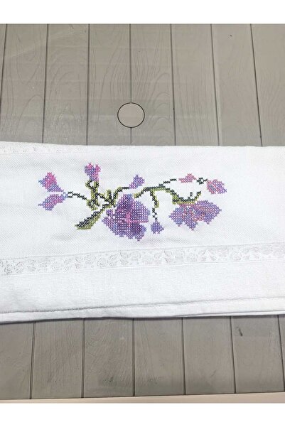 Peacock Χειροποίητη, Χειροποίητη Πετσέτα Κεντήματος Σταυροβελονιάς 50x90 Βελο...