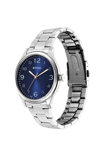 Titan Men's Analog Blue Dial Watch - 1802SM05