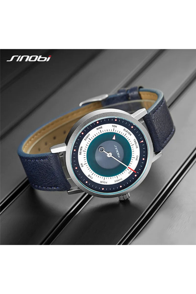 Sinobi Ceas de mână bărbătesc, mecanism cu cuarț creativ, japonez, sport, elegant, din piele