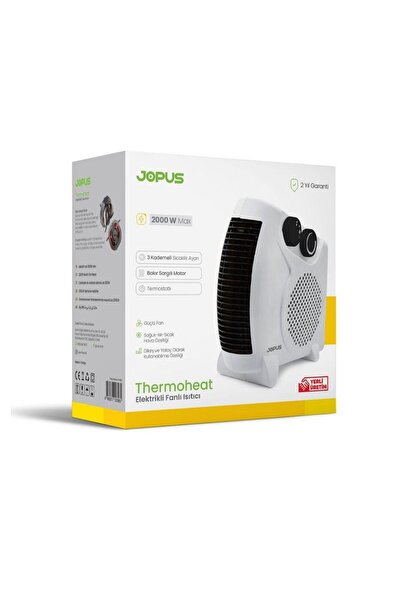 bigmate Jopus 2000W Isıtıcı Fan Termostatlı, Sıcak-Soğuk Hızlı Isıtma, 25 m² Alan Kapasitesi