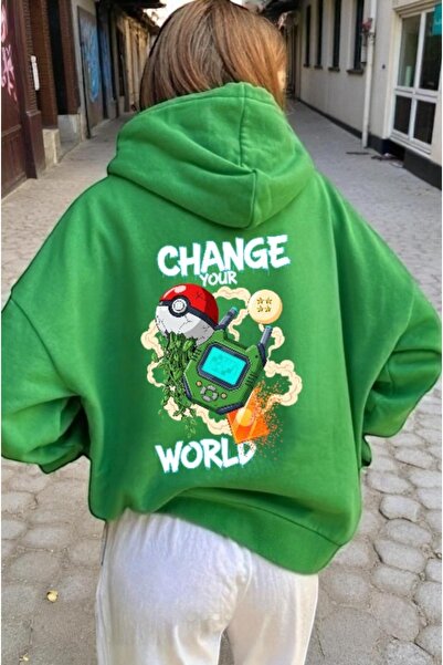 ArtYus Унісекс Change Your World Кольоровий спеціальний принт Бавовняний овер...