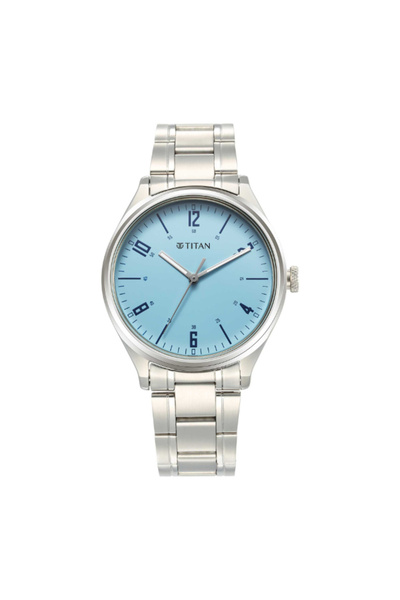 Titan Men's Analog Blue Dial Watch - 1802SM07