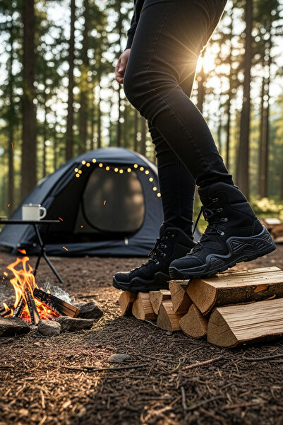 Deri De Luxe Ανδρικές μπότες πεζοπορίας εξωτερικού χώρου με φερμουάρ