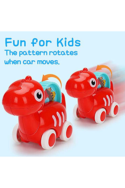 huanger سيارة لعبة صغيرة على شكل ديناصور، قابلة للدفع والسحب، مزودة بعجلات، ل...