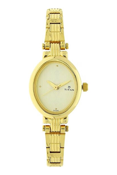 Titan ساعة نسائية أنالوج بمينا شامبانيا - 2535YM01