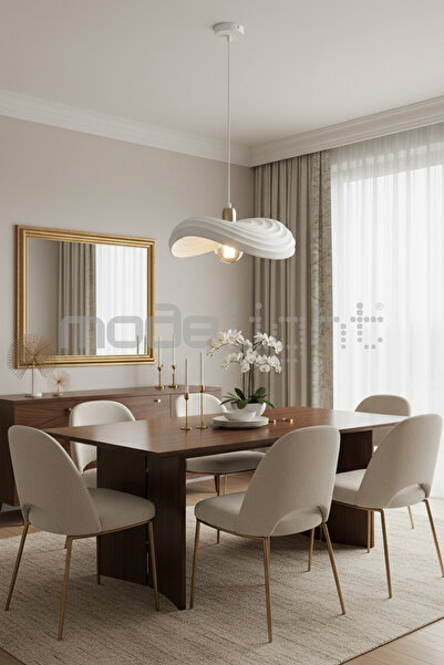 Modelight ROOF TEKLİ SARKIT BEYAZ - BETON AVİZE - SALON-OTURMA-ÇOCUK-YEMEK-YATAK ODASI-ANTRE-MUTFAK