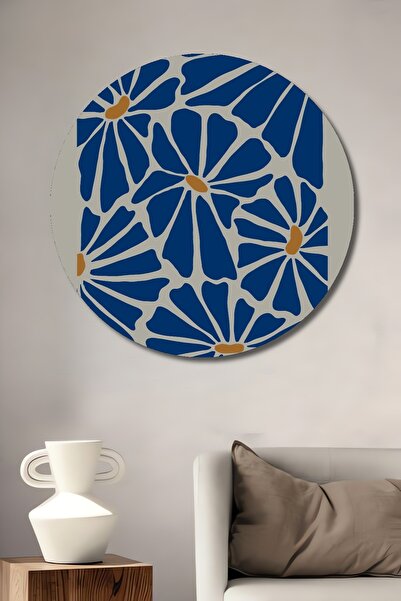 Teona Ahşap Декоративна дървена рамка за снимки в кръгла форма „Цветен пазар ...