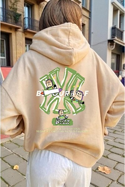 ArtYus Unisex Buzz NY Colorful Special cu imprimeu Cotton supradimensionat cu...