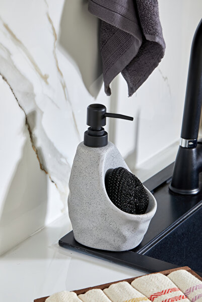 Cooker Seramik Süngerlikli Sıvı Sabunluk – 180 ml | Şık, Pratik ve Hijyenik Ç...