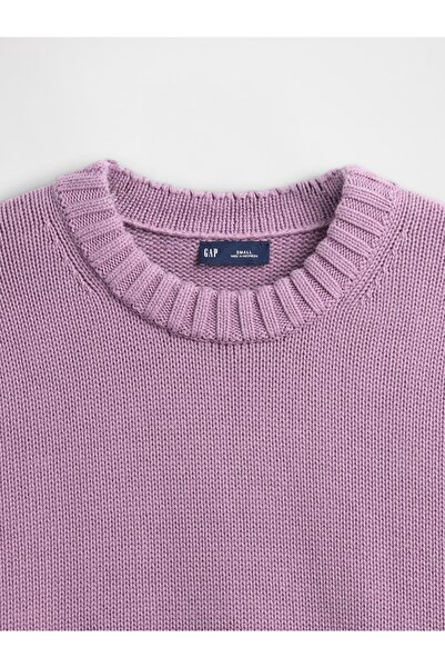 GAP Kadın Mor 100% Pamuk Oversize Kazak