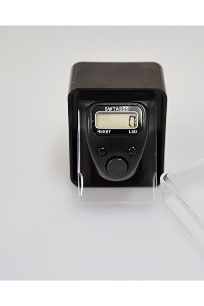 Bilenler عداد تسبيح صغير مضيء مع علبة خاصة - تصميم أنيق، قابل لإعادة الضبط، محمول، أسود اللون