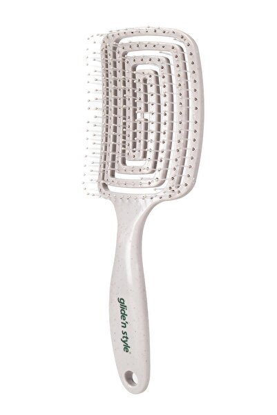 Glide'n Style Eco Flexi Paddle Brush – Eco-Friendly Flexible Hair Detangling and Combing Brush