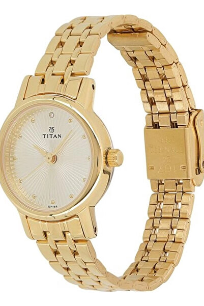 Titan Women's Analog Champagne Dial Watch - 2593YM01