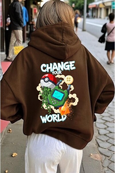 ArtYus Унісекс Change Your World Кольоровий спеціальний принт Бавовняний овер...