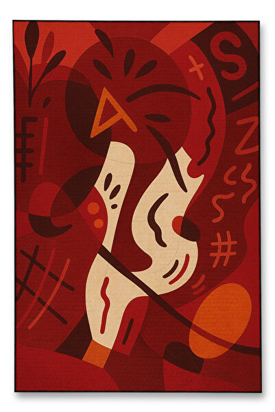 Rugs Modern Halı MOSSO Υφαντό Διακοσμητικό Χαλί με Μοτίβο Γκράφιτι και Βάση V...