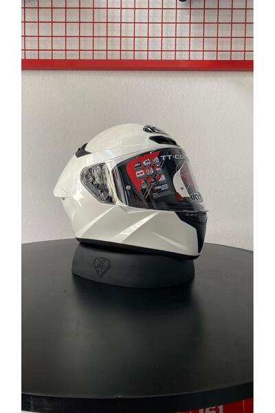 KYT TT REVO KASK PLAIN WHITE
