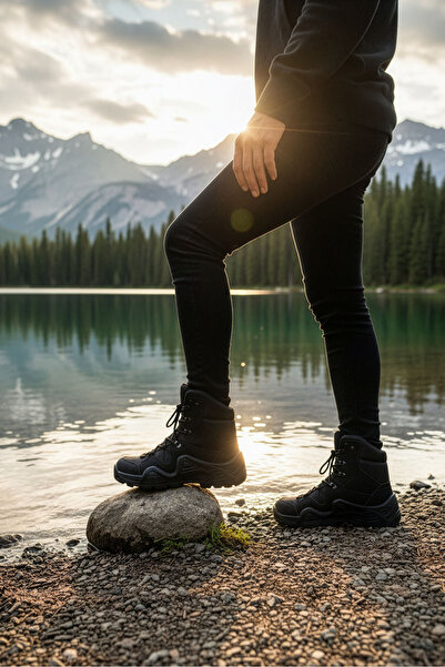 Deri De Luxe Ανδρικές μπότες πεζοπορίας εξωτερικού χώρου με φερμουάρ